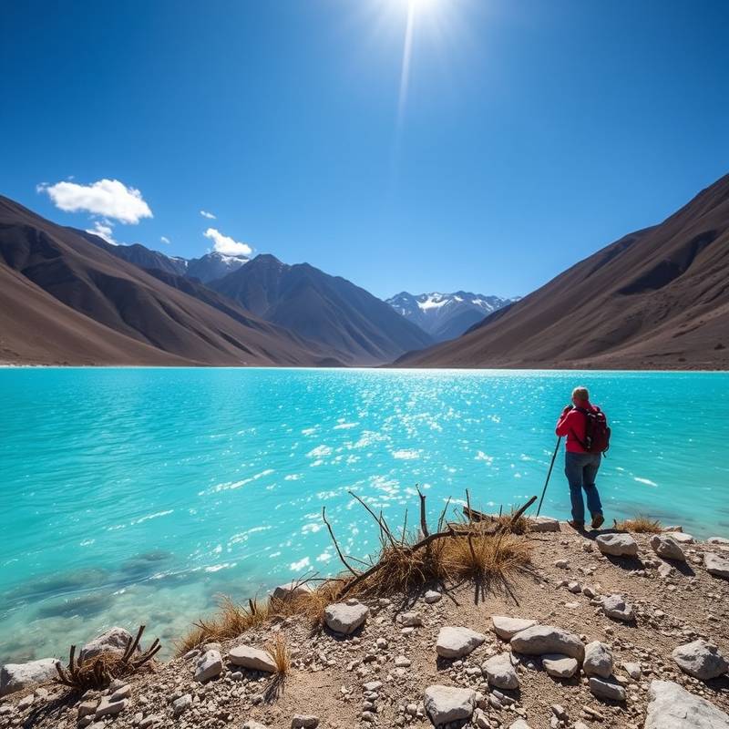 Foto ampliada de Laguna 69 durante una excursión