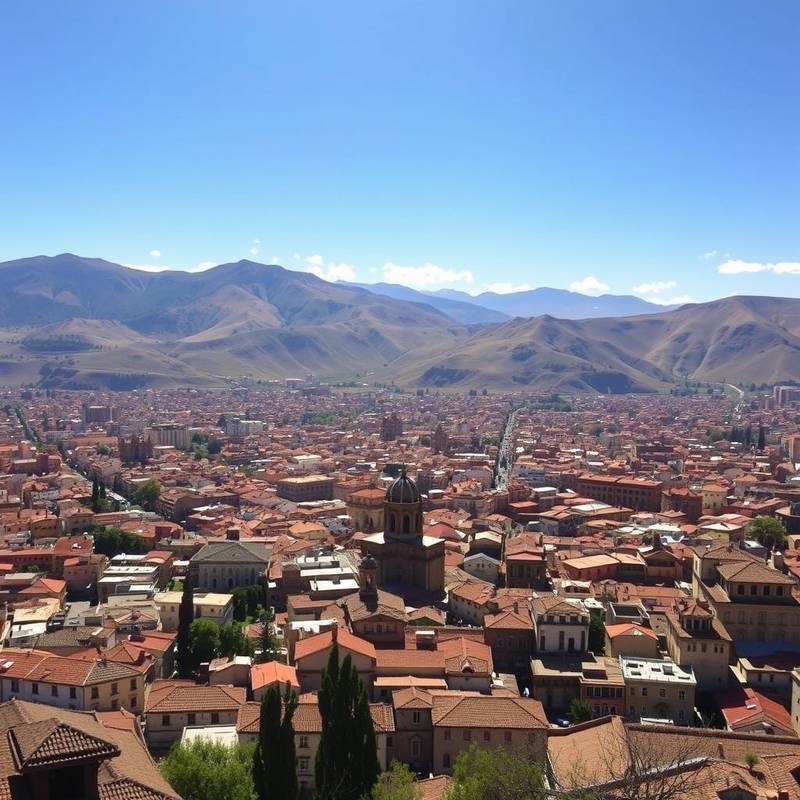 Foto de la ciudad de Cusco, Perú vista desde una montaña durante una excursión
