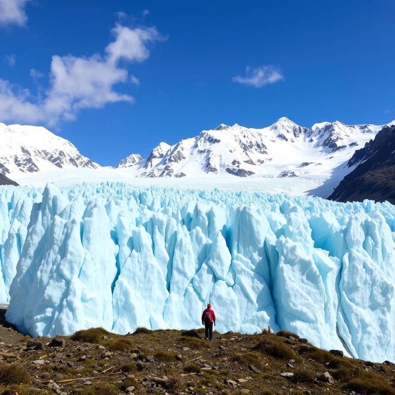 Foto de un glaciar en la Patagonia, Argentina durante una excursión