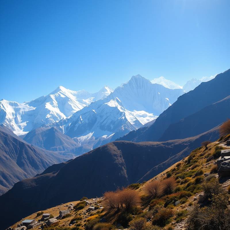 Vista de la Cordillera Blanca desde Huaraz, Perú